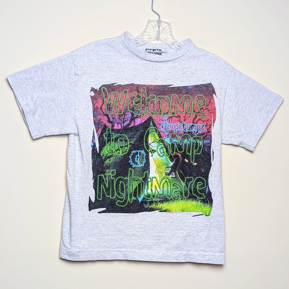 Vintage Goosebumps 90s Welcome To Camp Nightmare Single Stitch Youth Medium